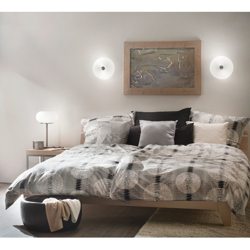 EGLO - Plafonska svetiljka OPTICA 2xE27/60W/230V, opalno staklo, prečnik 35 cm