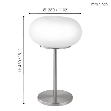 EGLO - Stona lampa OPTICA 2xE27/60W prečnik 28 cm