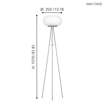 EGLO - Podna lampa OPTICA 2xE27/60W, Ø 35 cm