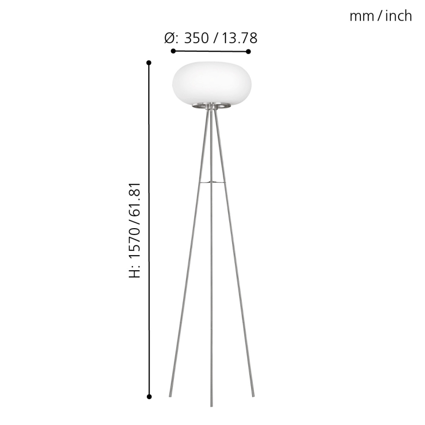 EGLO - Podna lampa OPTICA 2xE27/60W, Ø 35 cm