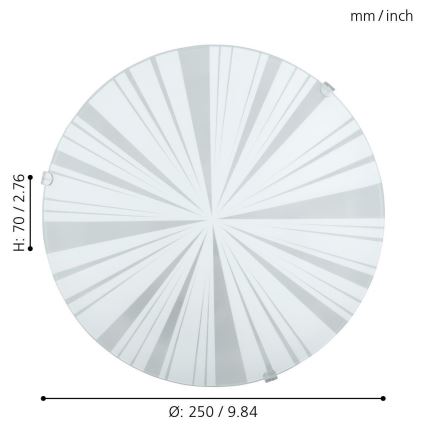 Eglo - Plafonsko svetlo 1xE27/60W/230V