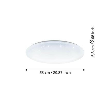Eglo - LED prigušiva stropna svetiljka LED/44,8W/230V 2700-6500K ZigBee