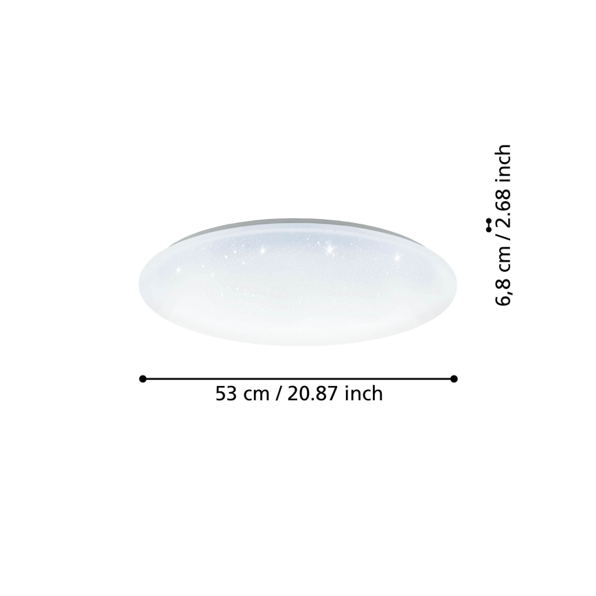 Eglo - LED prigušiva stropna svetiljka LED/44,8W/230V 2700-6500K ZigBee