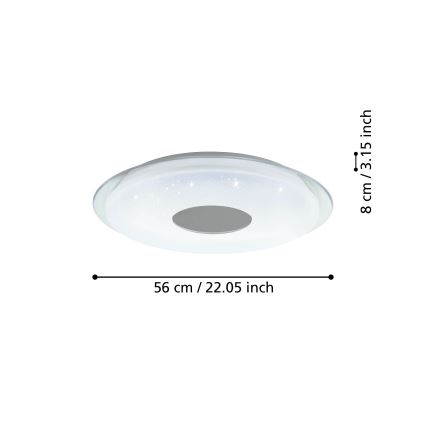 Eglo - LED prigušiva plafonska svetiljka LED/44,8W/230V 2700-6500K ZigBee