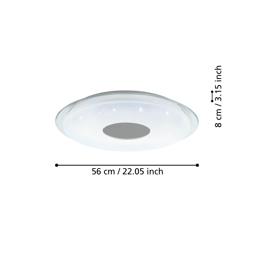 Eglo - LED prigušiva plafonska svetiljka LED/44,8W/230V 2700-6500K ZigBee