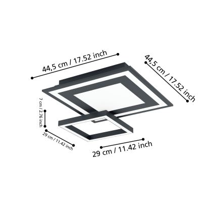 Eglo - LED RGBW prigušiva stropna svetiljka LED/21,6W/230V ZigBee