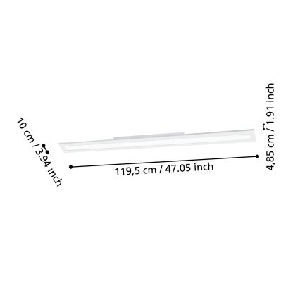 Eglo - LED prigušiva plafonska svetiljka LED/33,5W/230V 2700-6500K bela ZigBee