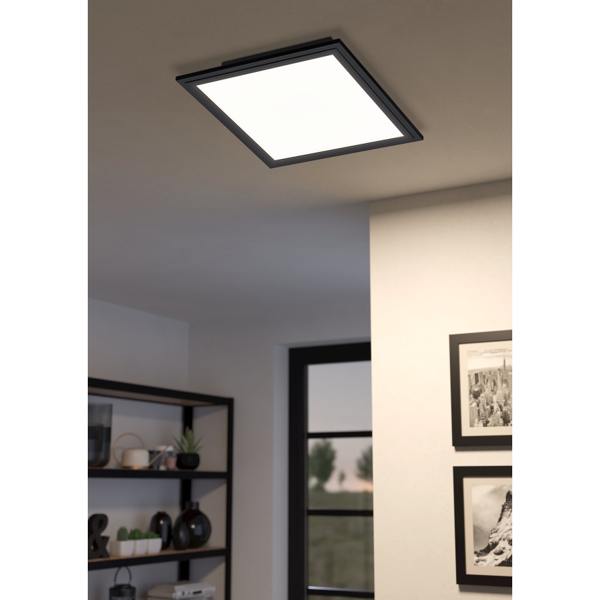 Eglo - LED prigušiva plafonska svetiljka LED/15,3W/230V 2700-6500K crna ZigBee