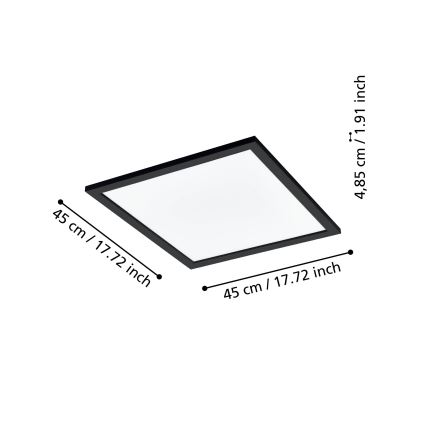 Eglo - LED prigušiva stropna svetiljka LED/21,5W/230V crna ZigBee