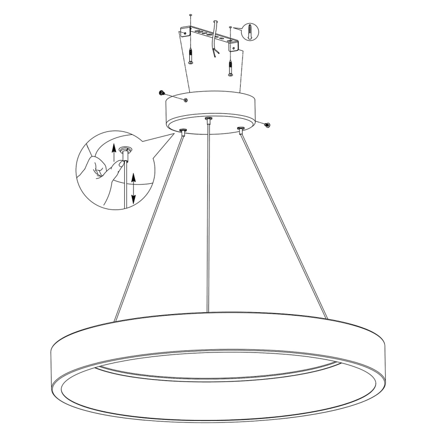 Eglo - LED RGBW prigušiva luster na sajli LED/26W/230V 2700-6500K ZigBee