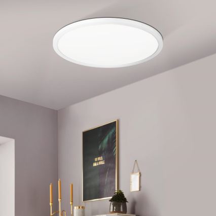 Eglo 900086 - LED RGBW prigušiva plafonska svetiljka ROVITO-Z LED/14,6W/230V 2700-6500K prečnik 29,5 cm bela