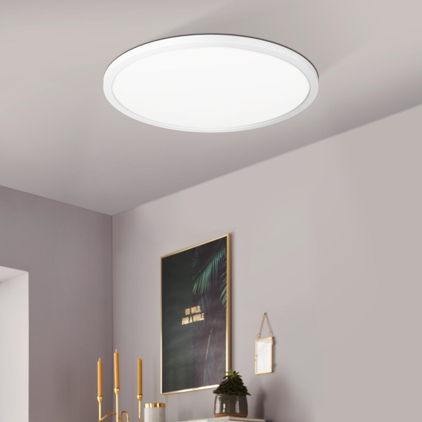 Eglo 900086 - LED RGBW prigušiva plafonska svetiljka ROVITO-Z LED/14,6W/230V 2700-6500K prečnik 29,5 cm bela