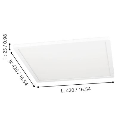 Eglo - LED RGBW prigušiva stropna svetiljka LED/16,5W/230V 2700-6500K bela ZigBee