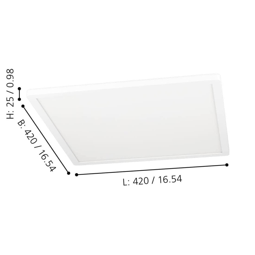 Eglo - LED RGBW prigušiva stropna svetiljka LED/16,5W/230V 2700-6500K bela ZigBee