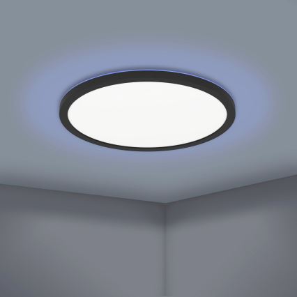 Eglo - LED RGBW prigušiva stropna lampa LED/14,6W/230V crna ZigBee