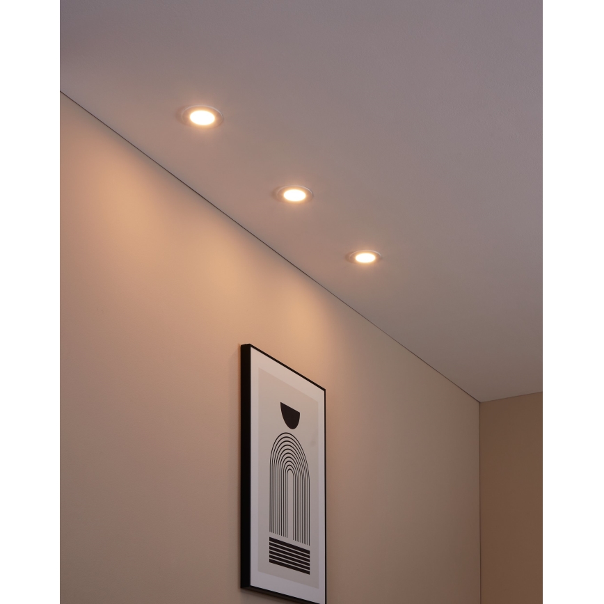 Eglo - Set od 3x LED prigušiva ugradna stropna svetla FUEVA-Z LED/2,8W/230V IP44 prečnik 8,5 cm