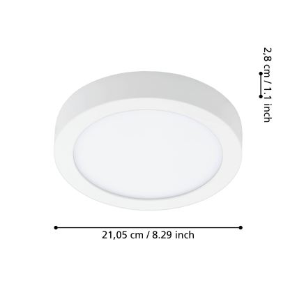 Eglo - LED prigušiva kupatilska plafonska lampa LED/16,5W/230V 2700-6500K IP44 ZigBee prečnik 21 cm