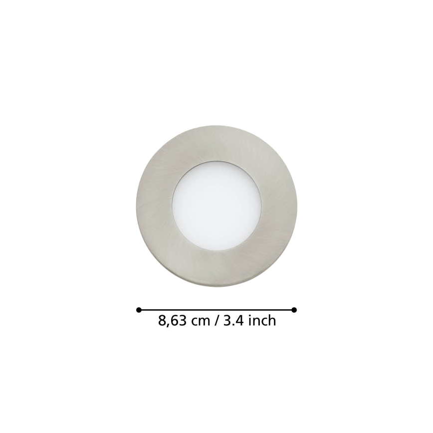 Eglo - Komplet 3x LED prigušiva kupatilska svetiljka FUEVA-Z 2,8W/230V IP44 pr. 8,5 cm
