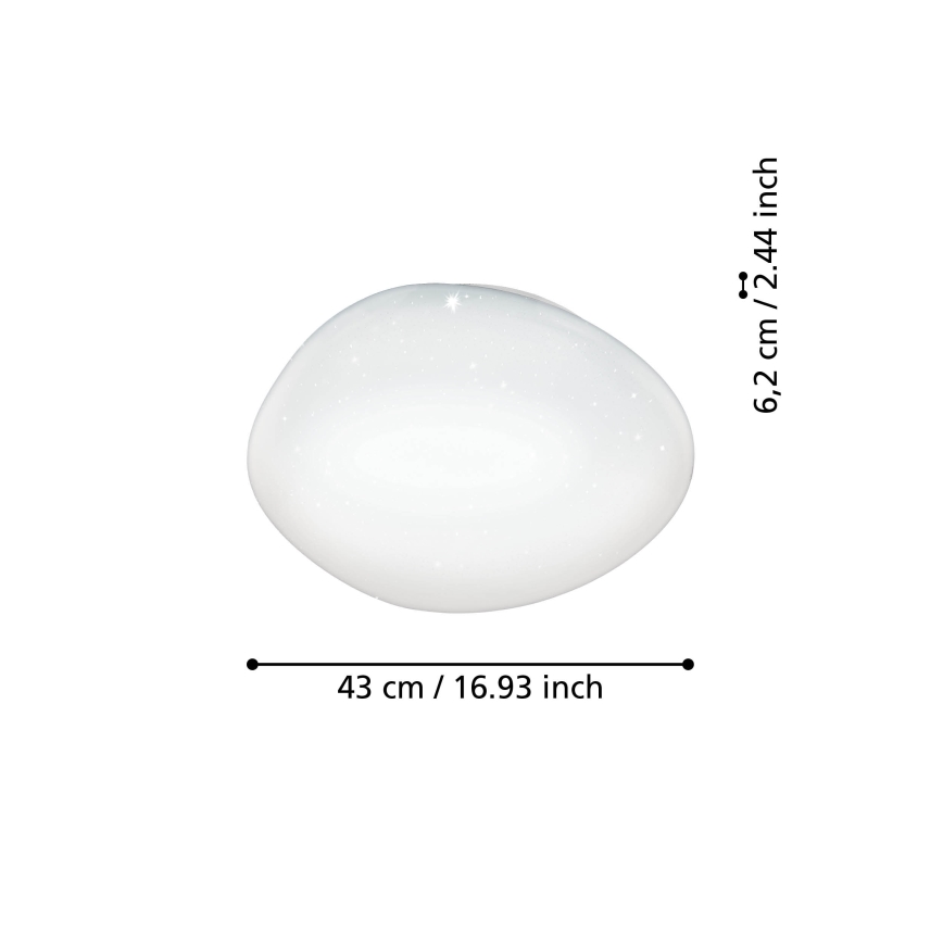 Eglo - LED RGBW prigušiva plafonska lampa LED/21,6W/230V, prečnik 43 cm