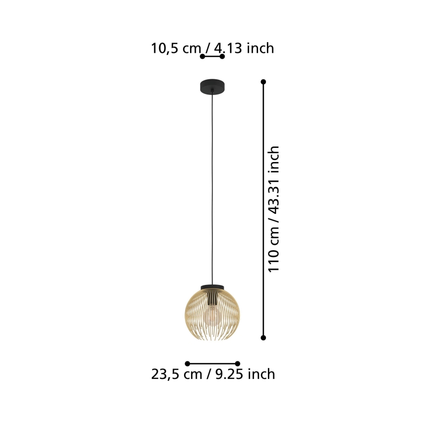 Eglo - Viseći luster na sajli 1xE27/40W/230V