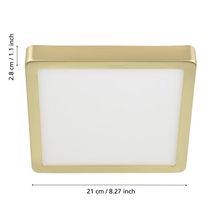 Eglo - LED plafonsko svetlo LED/17W/230V 21x21 cm
