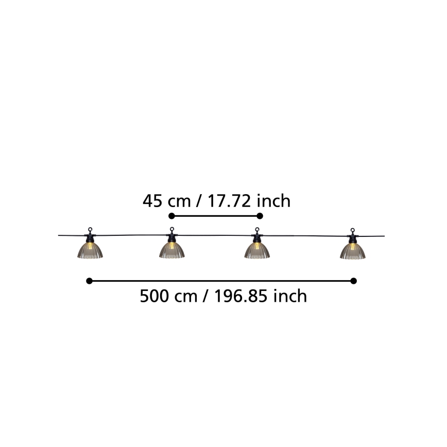 Eglo - LED spoljni dekorativni lanac 12xLED/0,066W/3,2V IP44