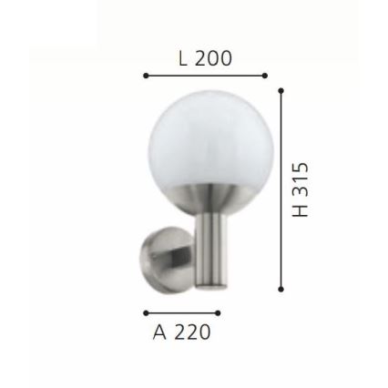 Eglo - LED RGB prigušiva spoljašnje zidno svetlo E27/9W/230V 2700-6500K IP44