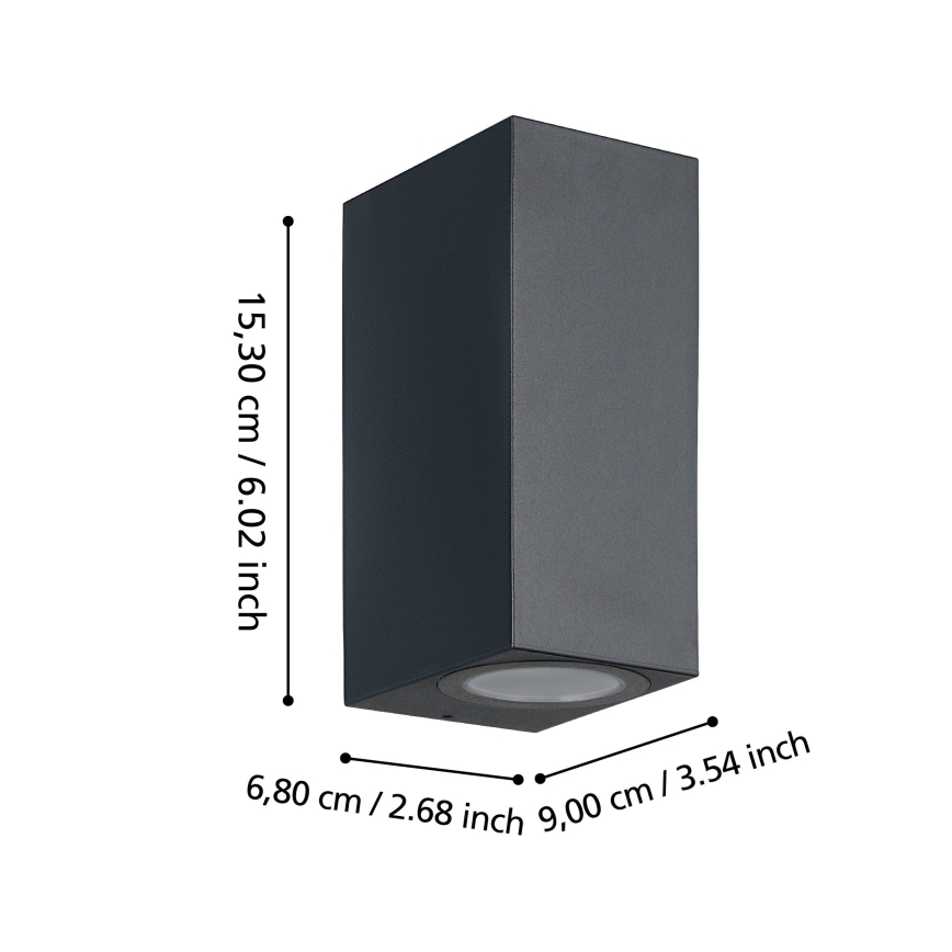 Eglo - LED spoljašnja zidna svetiljka 2xGU10/4,6W/230V IP44