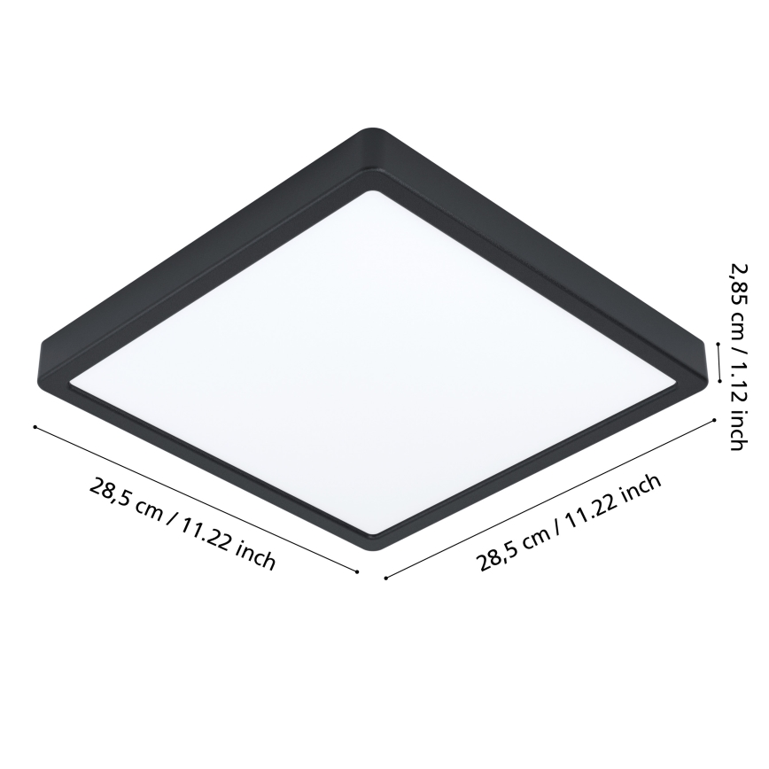 Eglo - LED plafonsko svetlo za kupatilo LED/20,5W/230V IP44, crno