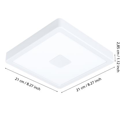 Eglo - LED spoljašnje plafonsko svetlo LED/17W/230V IP44 belo