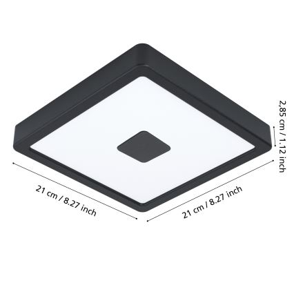 Eglo - LED spoljašnje plafonsko svetlo LED/17W/230V IP44 crno
