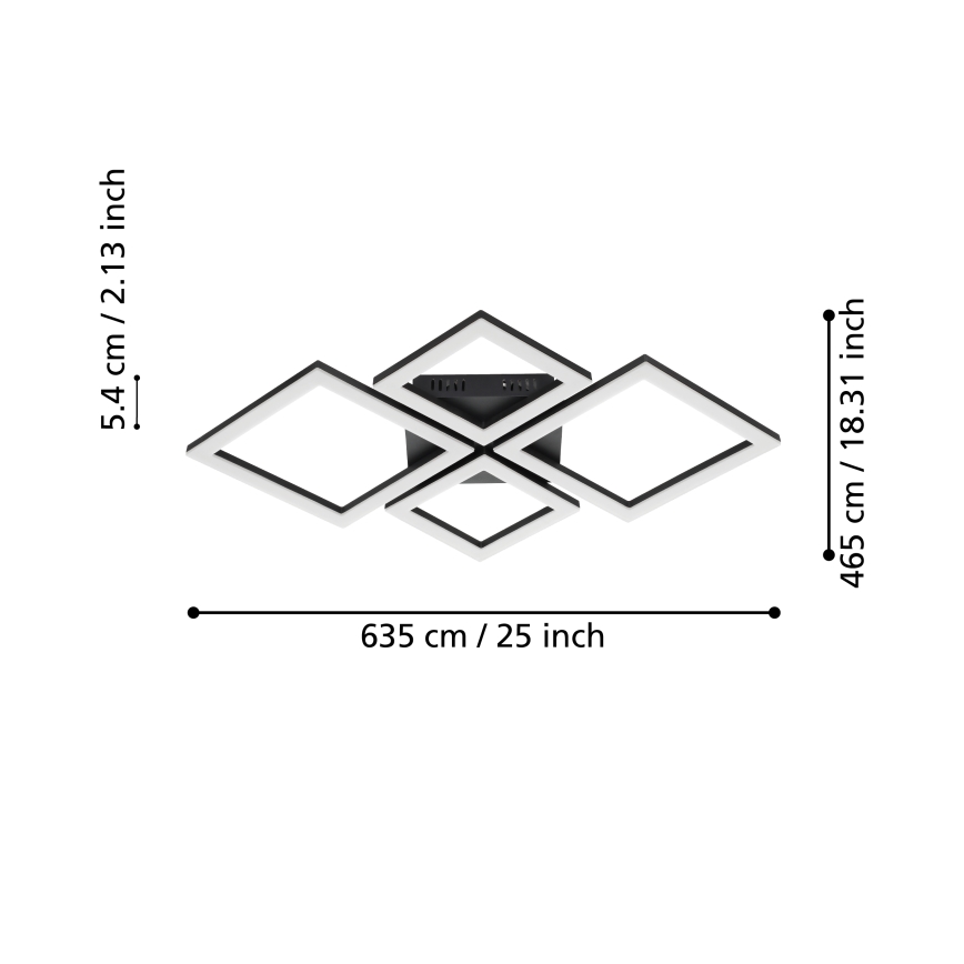 Eglo - LED prigušiva stropna svetiljka LED/42W/230V