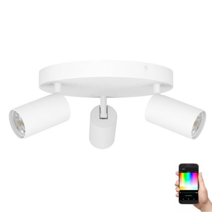 Eglo - LED RGBW prigušiva spot svetiljka 3xGU10/4,9W/230V bela