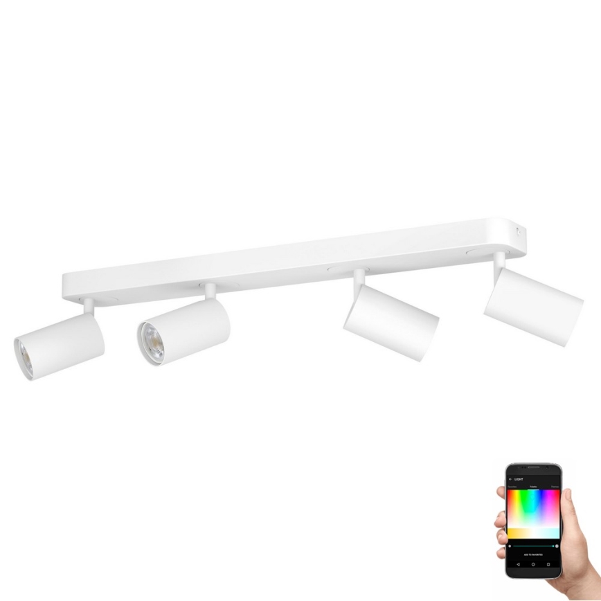 Eglo - LED RGBW prigušiva spot svetiljka 4xGU10/4,9W/230V bela