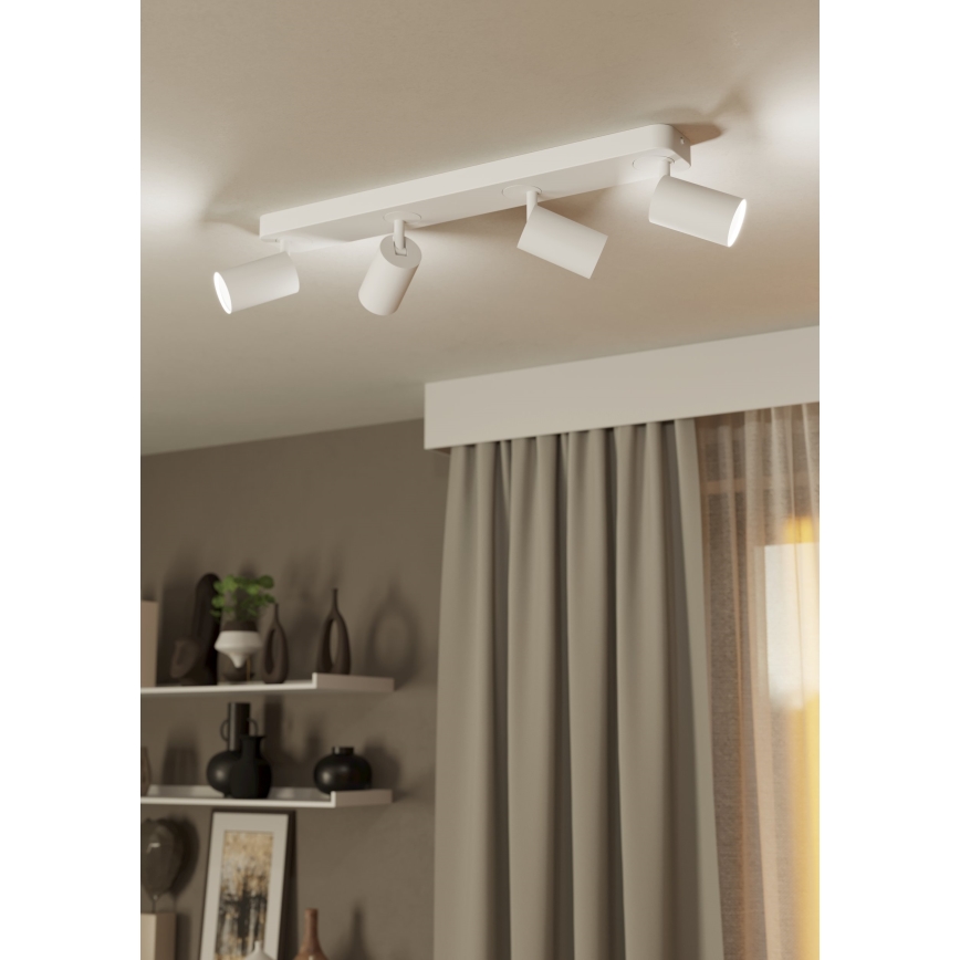 Eglo - LED RGBW prigušiva spot svetiljka 4xGU10/4,9W/230V bela