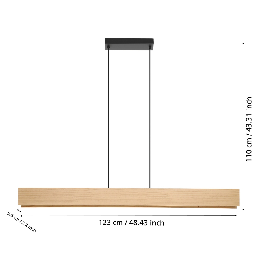 Eglo - LED RGBW prigušiva luster na sajli LED/35W/230V 2700-6500K