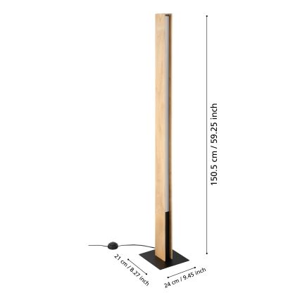 Eglo - LED RGBW prigušiva podna lampa LED/35W/230V 2700-6500K