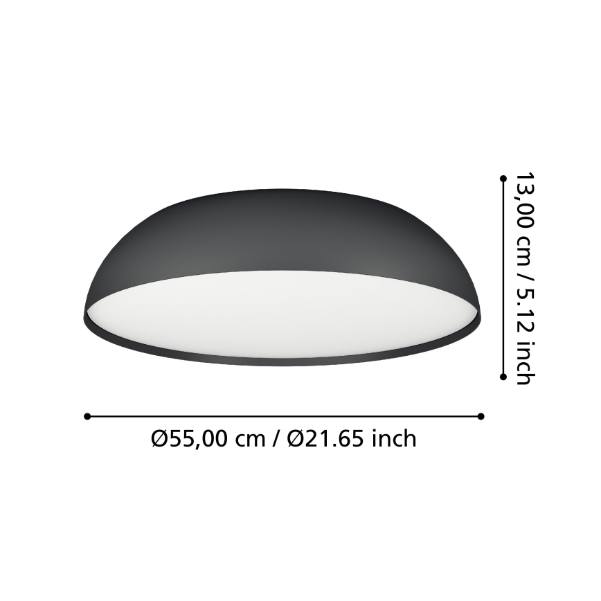 Eglo - LED RGBW prigušiva stropna svetiljka 3xLED/11W/230V 2700-6500K pr. 55 cm