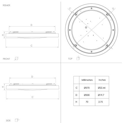 Eglo - LED RGBW prigušiva plafonska svetiljka LED/34,5W/230V 2700-6500K