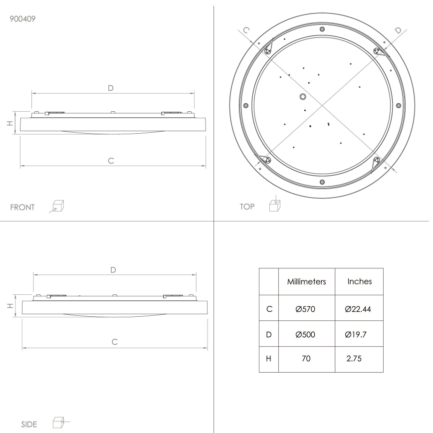 Eglo - LED RGBW prigušiva plafonska svetiljka LED/34,5W/230V 2700-6500K