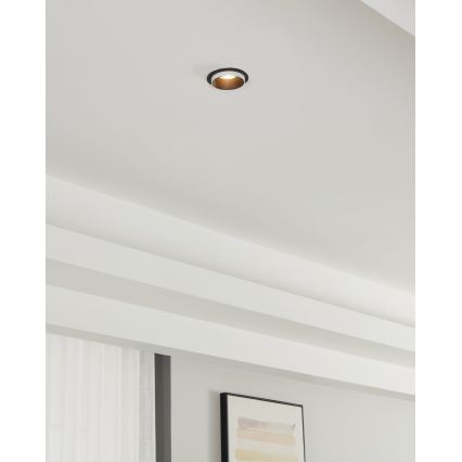 Eglo - Ugradno stropno svetlo 1xGU10/35W/230V crno