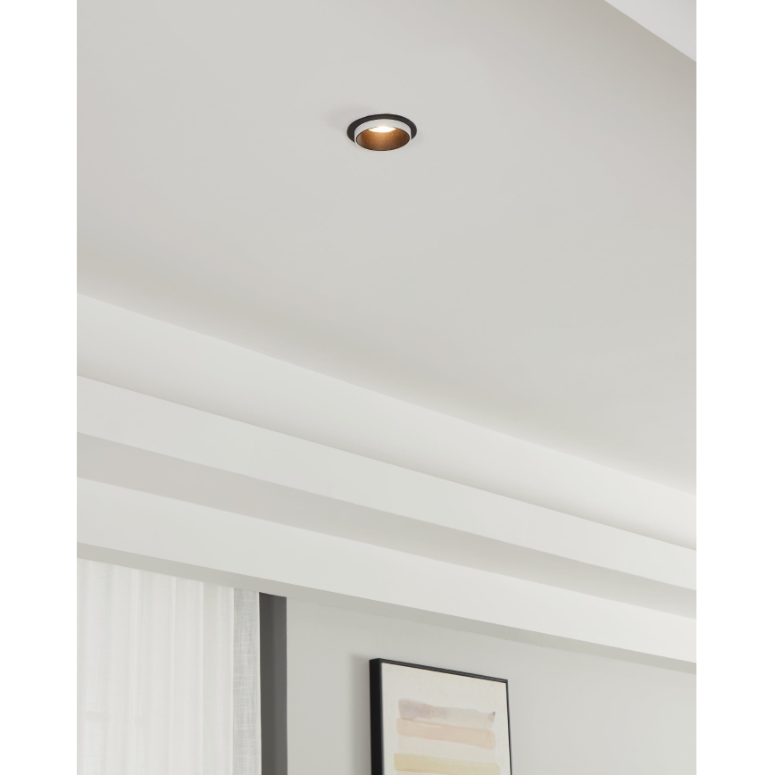Eglo - Ugradno stropno svetlo 1xGU10/35W/230V crno