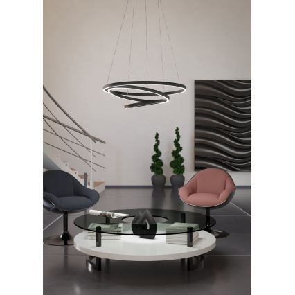 Eglo - LED prigušiva luster na sajli LED/43,2W/230V crna