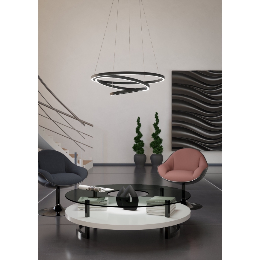 Eglo - LED prigušiva luster na sajli LED/43,2W/230V crna