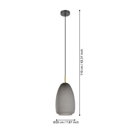Eglo - Viseći luster na sajli 1xE27/40W/230V