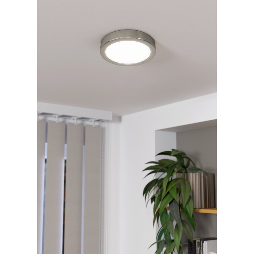 Eglo - LED prigušiva stropna svetiljka LED/11W/230V mat hrom prečnik 16 cm