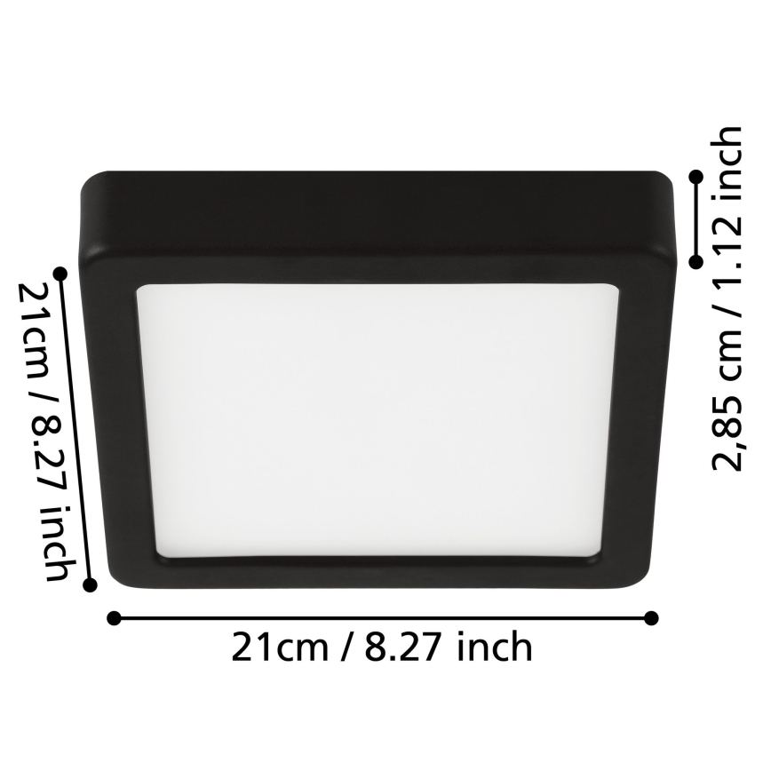 Eglo - LED plafonsko svetlo za kupatilo LED/17W/230V IP44 sjajni hrom 21x21 cm