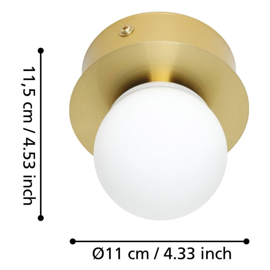 Eglo - LED plafonsko svetlo za kupatilo, 3,3 W, 230 V, IP44, zlatna