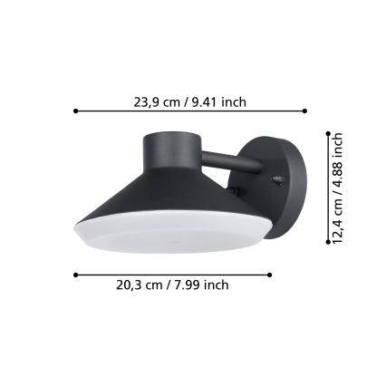 Eglo - LED spoljna zidna svetiljka 1xGU10/4,6W/230V IP44