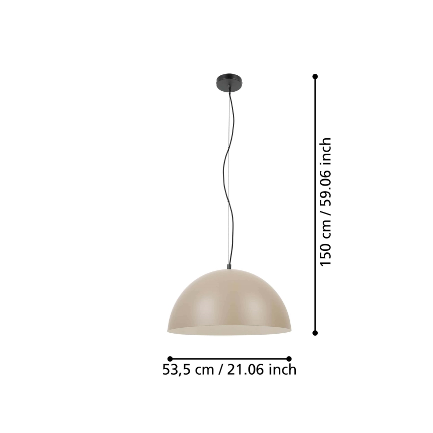 Eglo - Luster na kablu 1xE27/40W/230V bež